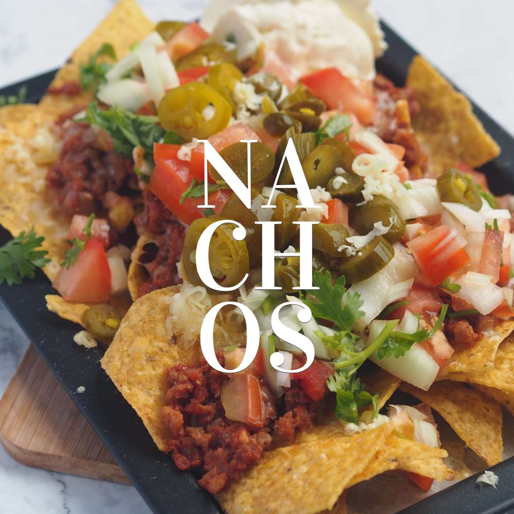 Super loaded nachos with beef mince